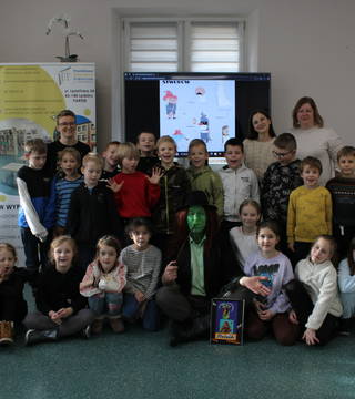 Odwiedziny Utopca w Powiatowej Bibliotece